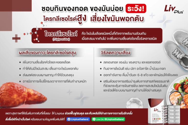 ไตรกลีเซอไรด์สูงกว่า 200 mg/dL ส่งผลเสียต่อร่างกาย